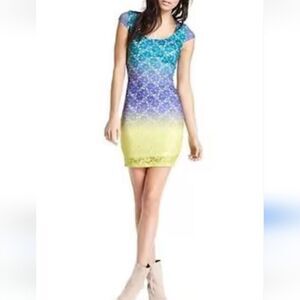 Material Girl Ombre Lace Dress Y2K